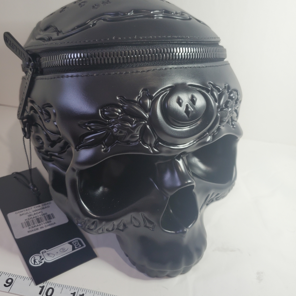 Killstar Black Embossed Skull Shoulder Bag